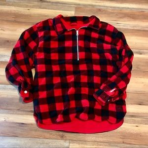 VTG 90s Marlboro Buffalo Plaid Reversible zip up